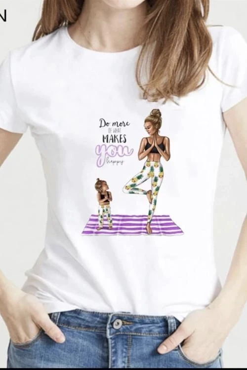 Дамски блуза с къс ръкав