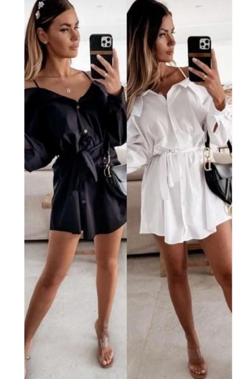 Дамска рокля с дълъг ръкав