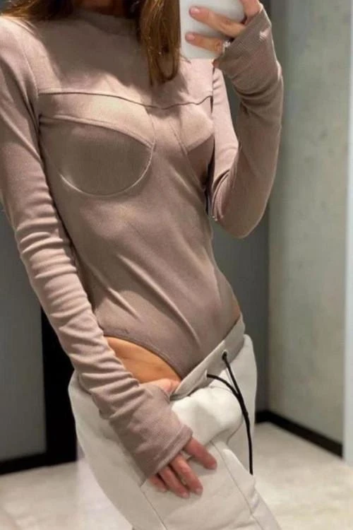 Дамско боди с дълъг ръкав