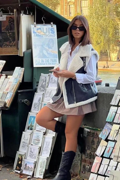 Дамски топъл елек