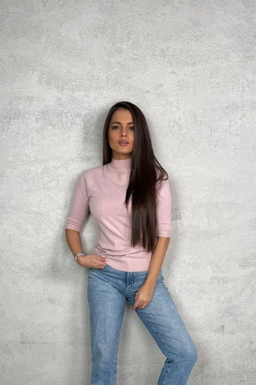 Дамска блуза с къс ръкав