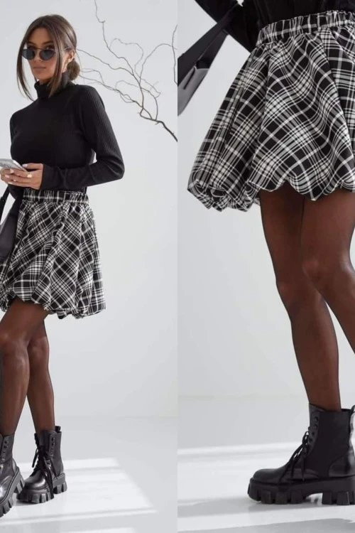 Модерен пола-панталон в каре – стил и комфорт в едно