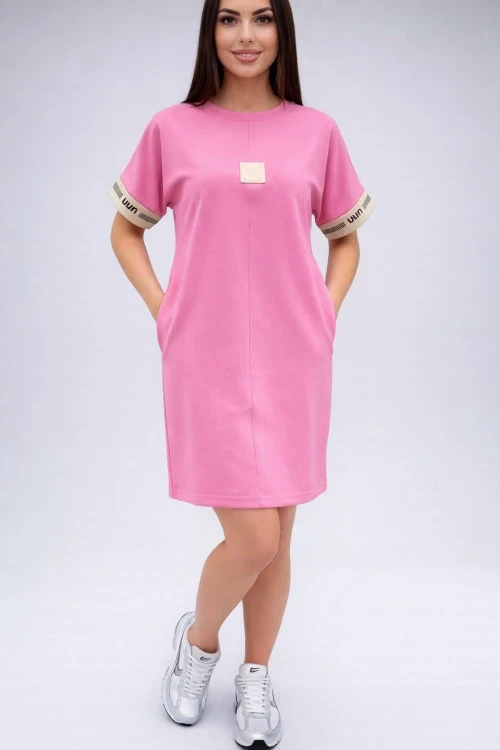 Γυναικείο φόρεμα με κοντά μανίκια