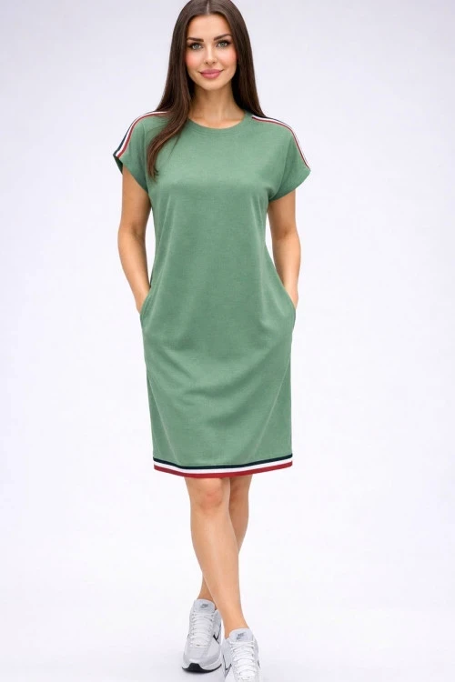 Dámske šaty s krátkym rukávom