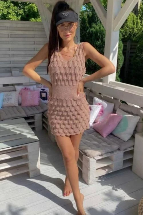 Дамска плетена рокля