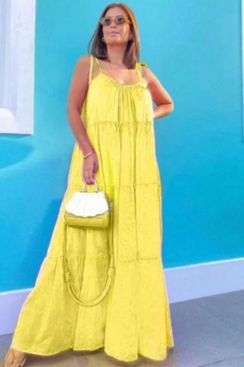 Дамска лятна рокля без ръкав 