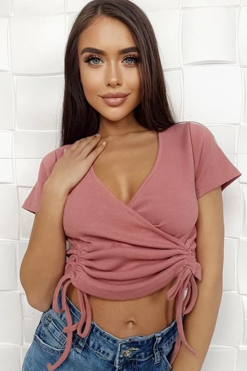 Rövid ujjú női blúz