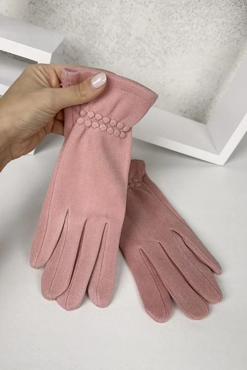Dámské rukavice se dvěma řadami knoflíků