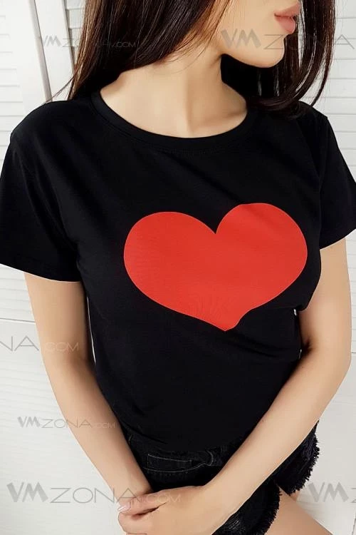 Дамска блуза с къс ръкав