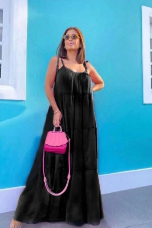 Дамска лятна рокля без ръкав 