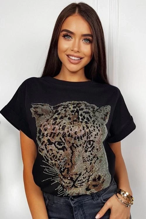 Дамска блуза с къс ръкав