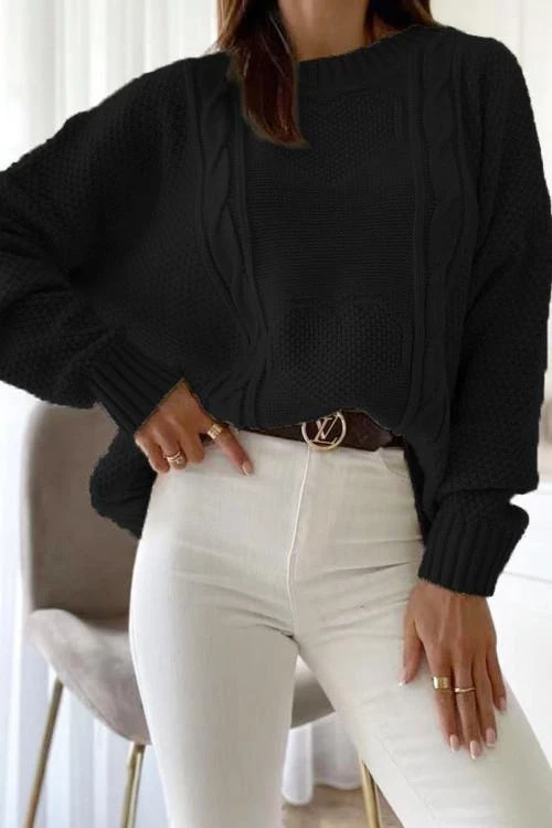 Дамски стилен пуловер