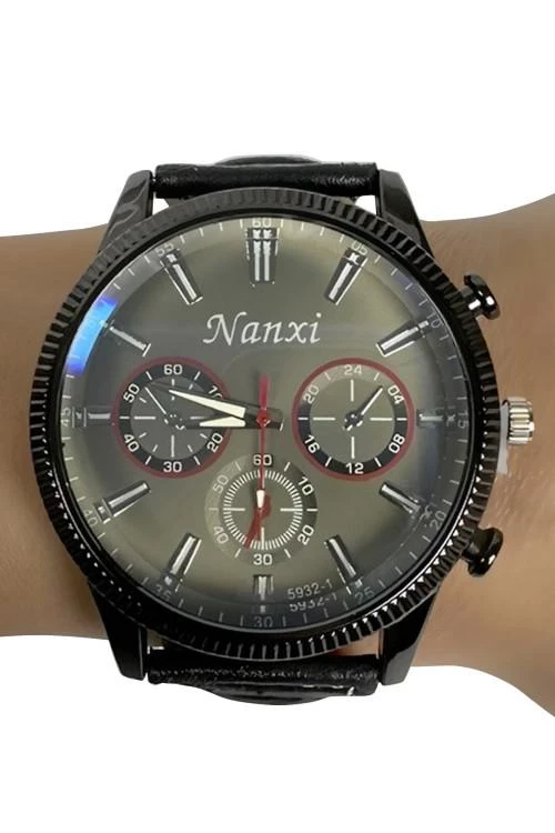 Мъжки часовник с каишка от еко кожа