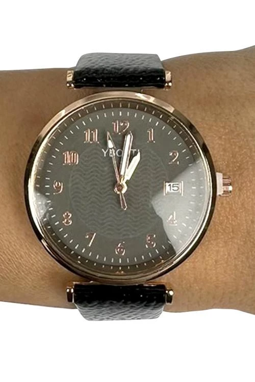 Дамски часовник с каишка от еко кожа