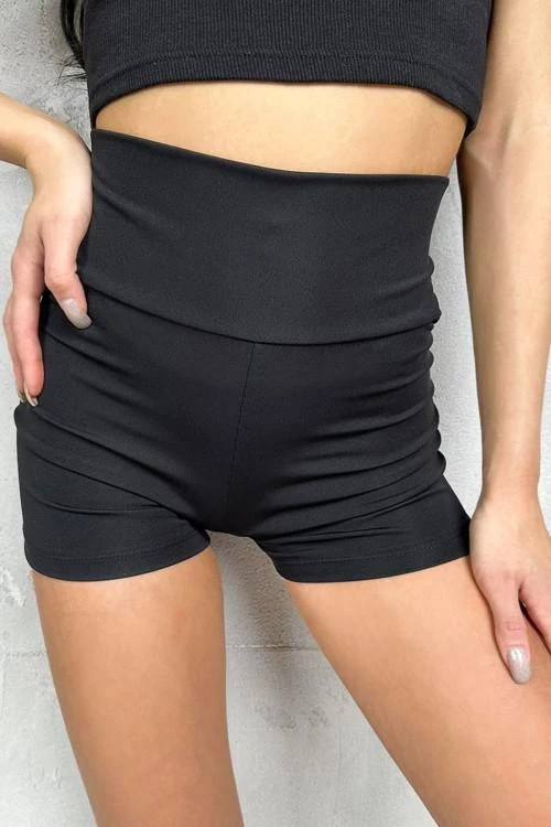 Дамски къс клин с широк колан