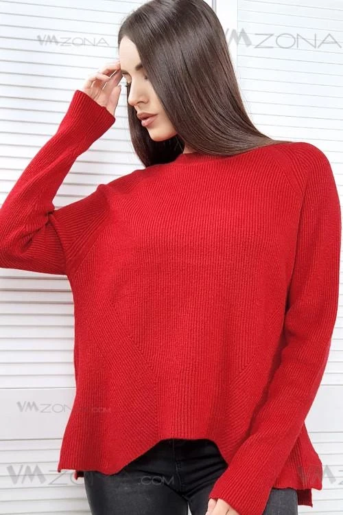 Bluza tricotata cu croitura libera pentru femei