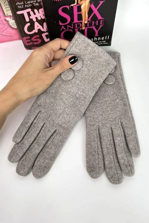 Дамски ръкавици с копчета