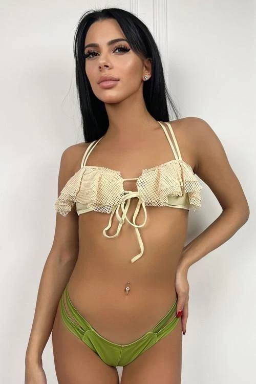Дамски комплект бански с мрежа