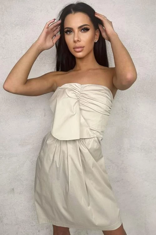 Къса дамска рокля с набор