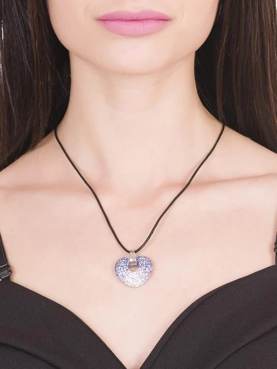 сребърно колие със swarovski