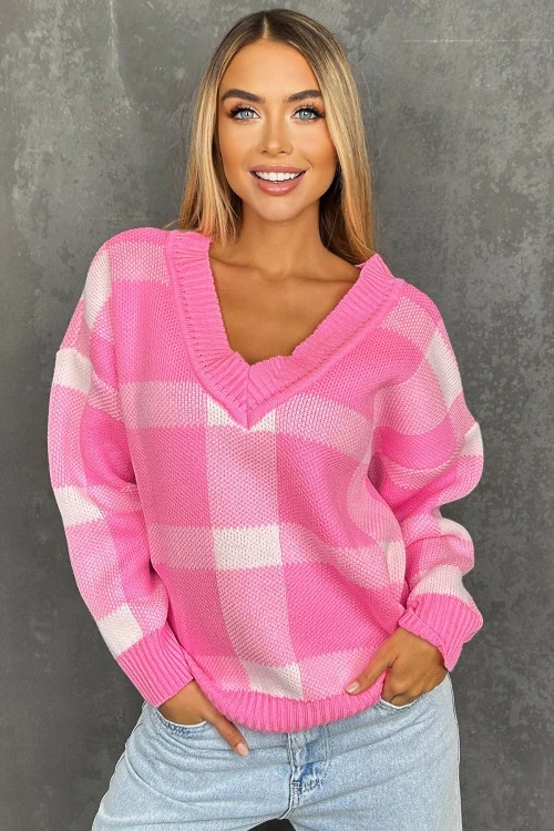 Γυναικείο πουλόβερ με μεγάλο ντεκολτέ