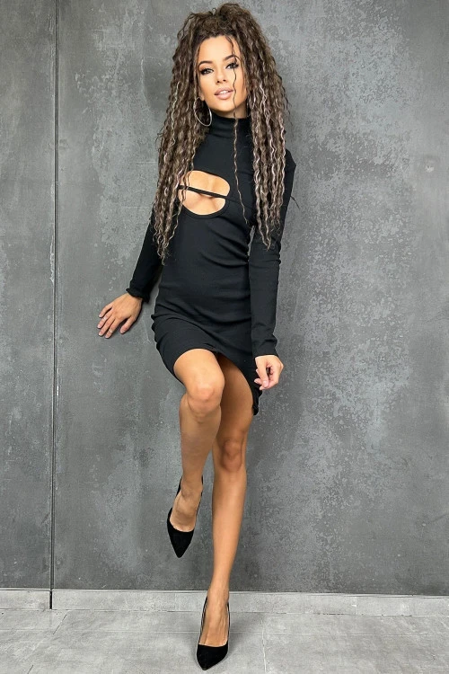 Дамска рокля с поло яка