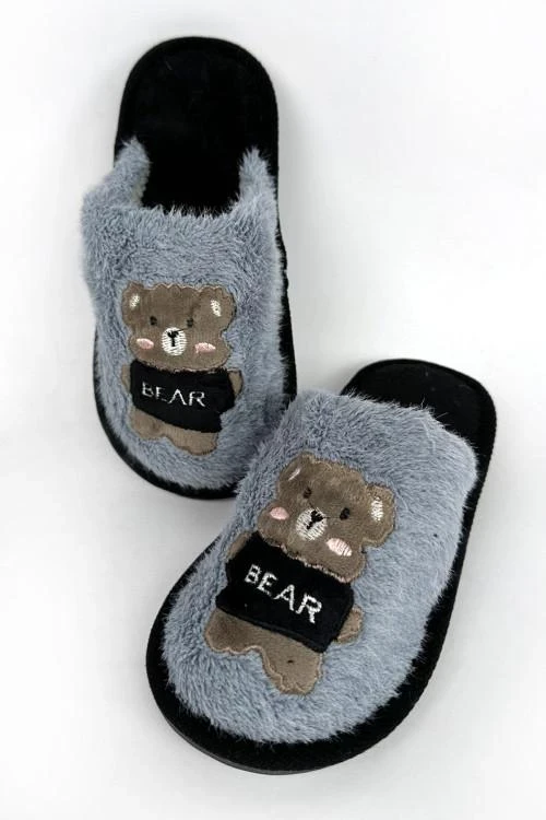 Dječije papuče sa aplikacijom medvjedića 30,32,34 br