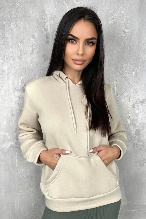 Дамско спортно горнище с качулка