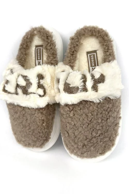 Дамски пантофи с надпис