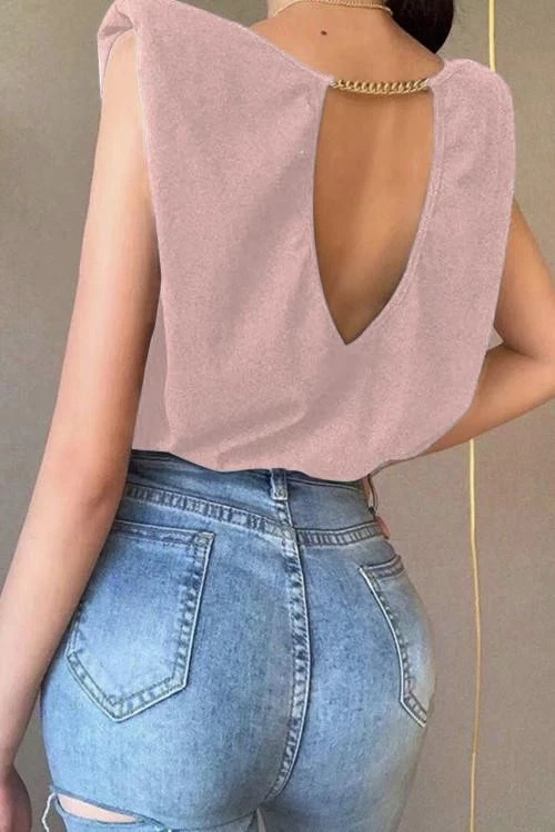 Дамски топ с ефектен гръб