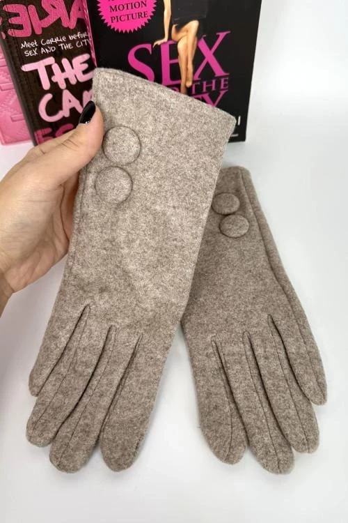 Дамски ръкавици с копчета