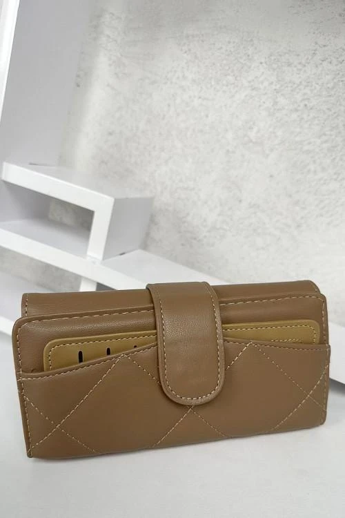 Дамско портмоне с тик-так копче