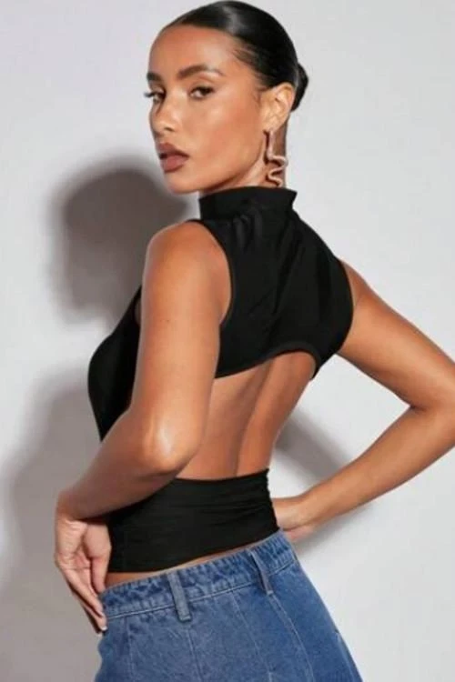Women's top with an interesting back