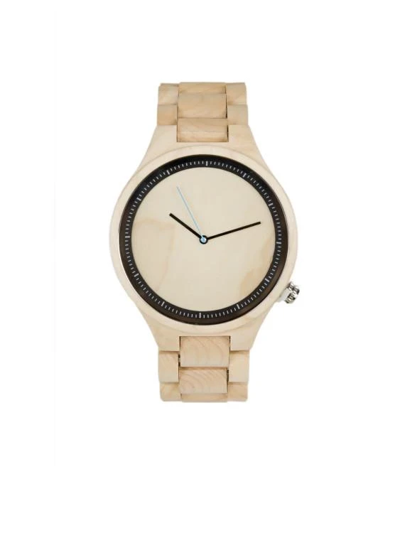 Мъжки часовник с дървена каишка