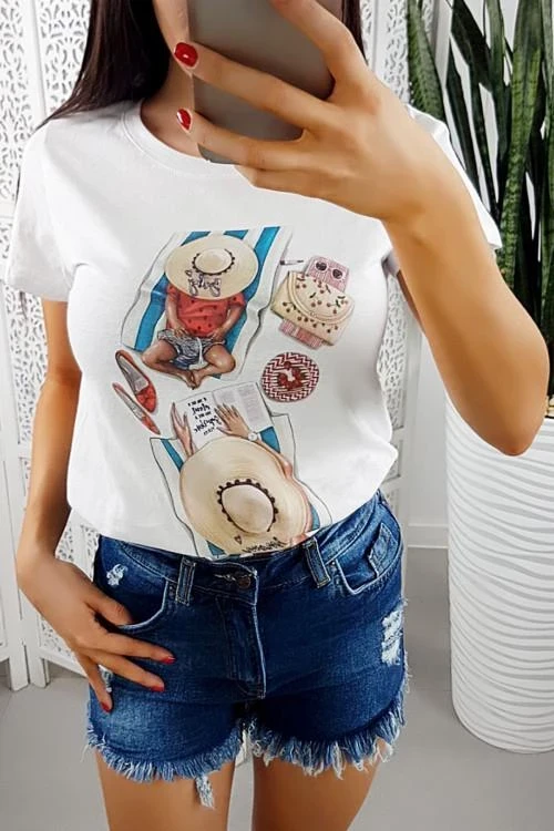 Дамска блуза с щампа