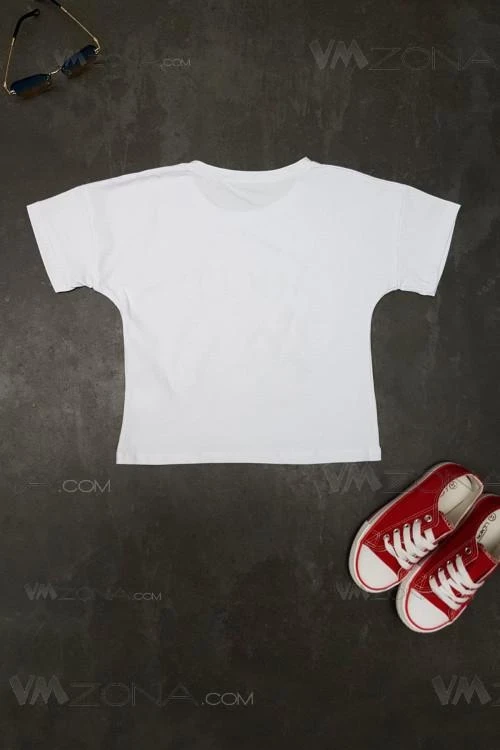 Bluza  cu maneca scurta pentru fete de la 4 la 6 de ani