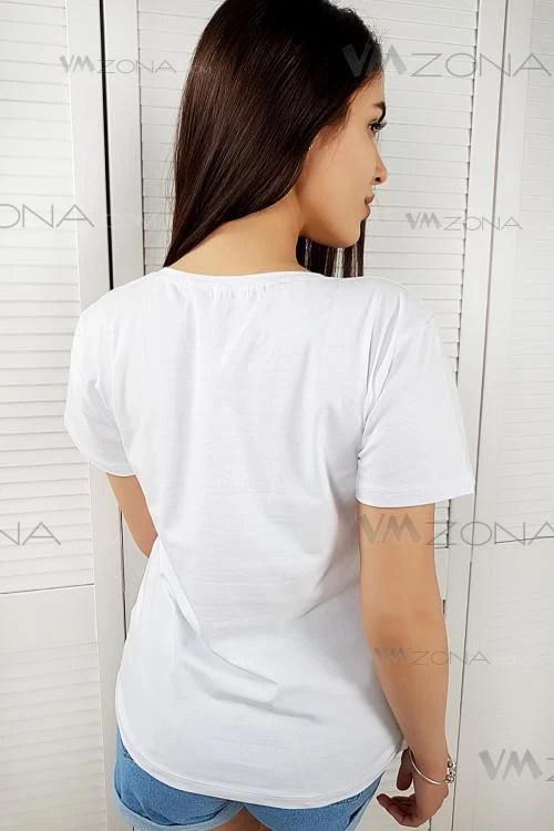 Дамска блуза с къс ръкав