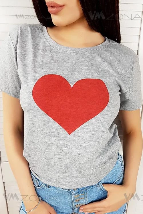 Дамска блуза с къс ръкав