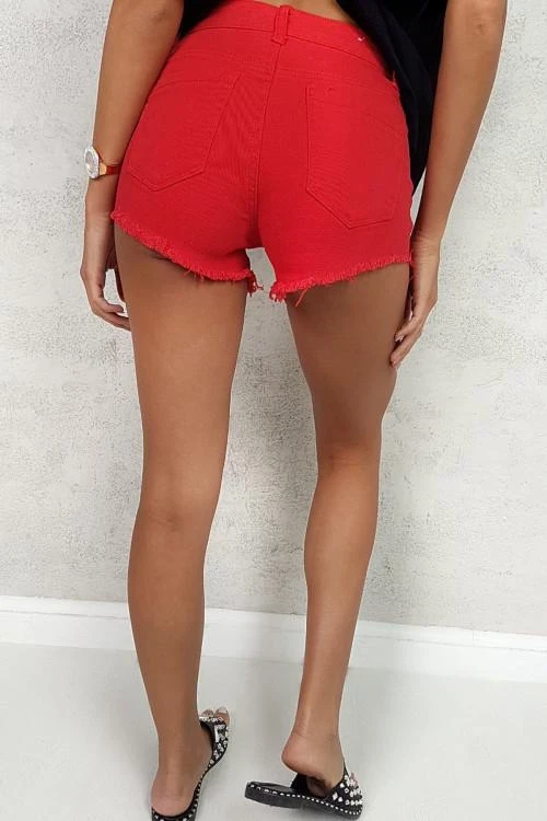 Дамски къси панталони с изчистен десен