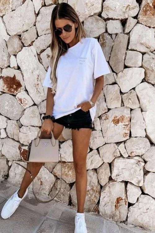 Дамска блуза с къс ръкав