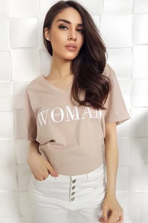 Дамска блуза с къс ръкав