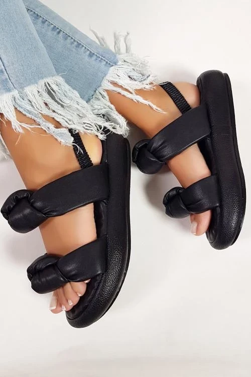 Дамски сандали с ефектен дизайн