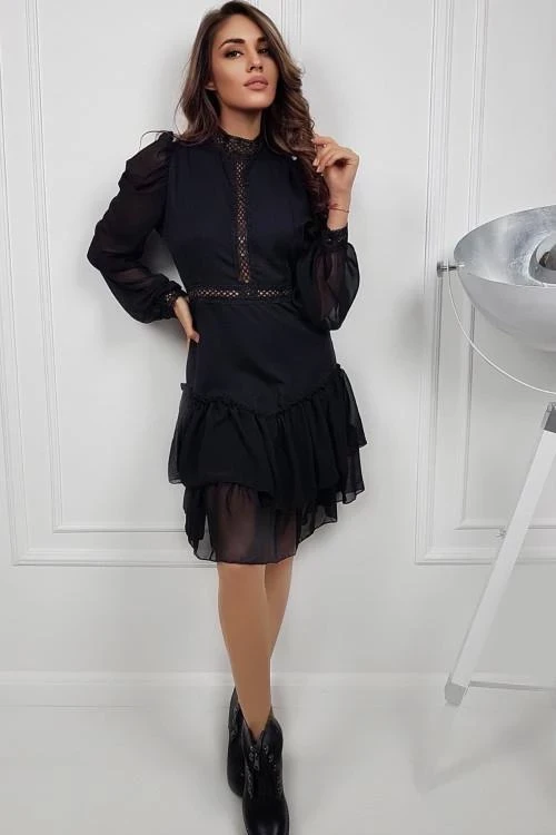 Дамска рокля с дълъг ръкав