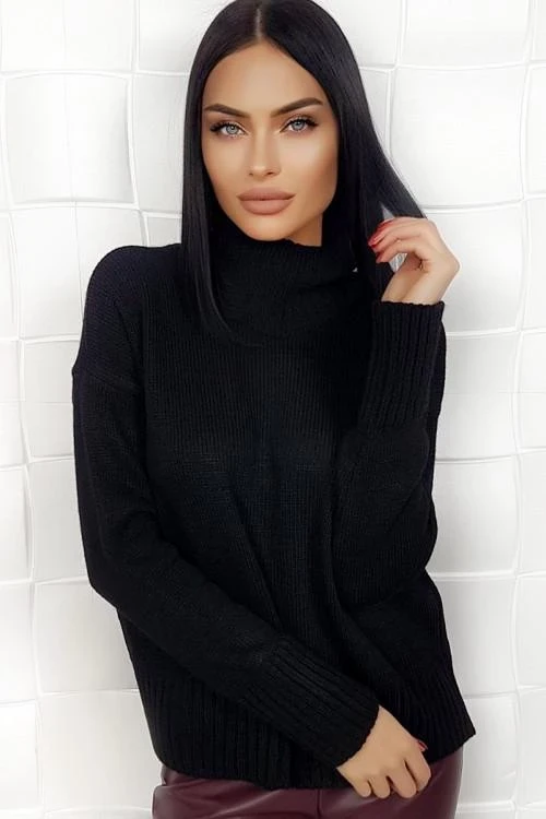 Дамски пуловер с поло