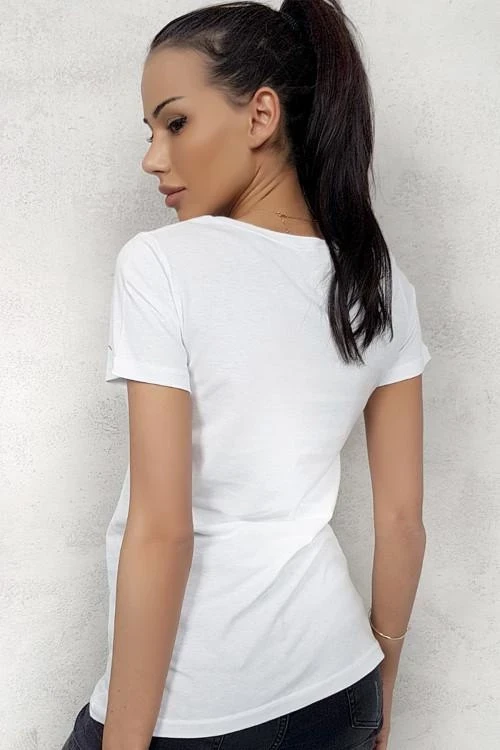 Дамска блуза с къс ръкав