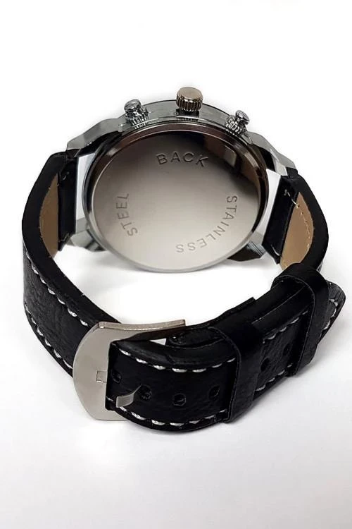 Мъжки часовник с кожена каишка