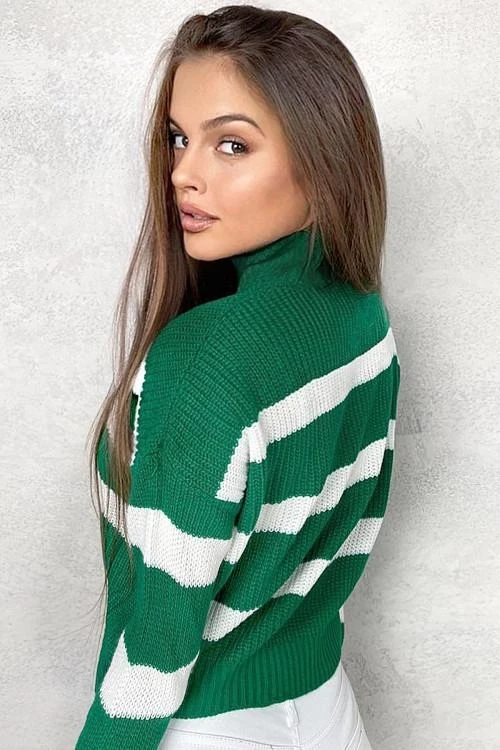 Ženski džemper sa polo kragnom