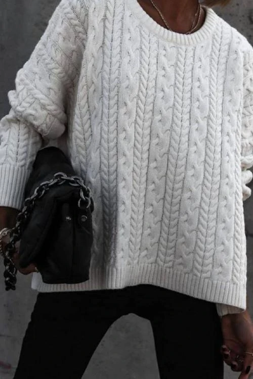 Bő fazonú női pulóver