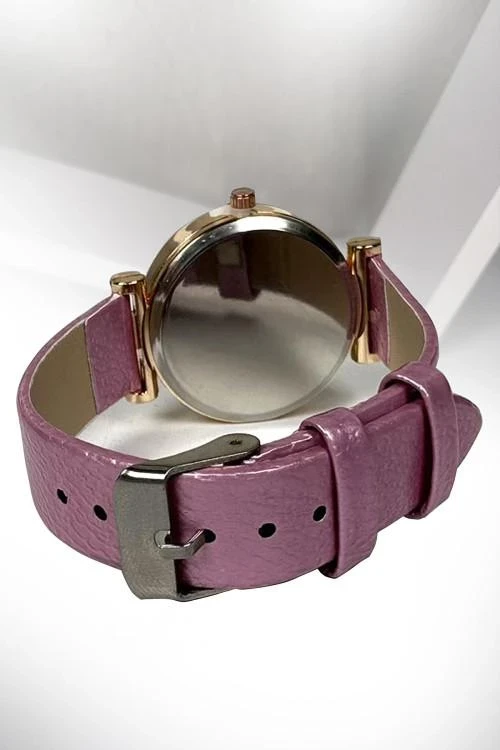 Дамски часовник с каишка от еко кожа