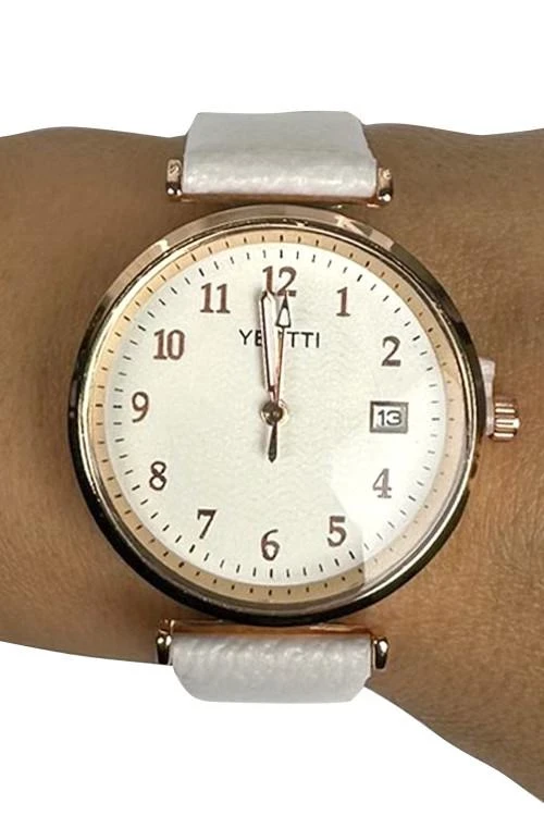 Дамски часовник с каишка от еко кожа